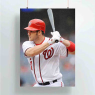 Onyourcases Bryce Harper Washington Nationals Custom Poster Ideas Silk Poster Wall Decor Home Decoration Wall Art Satin Silky Decorative Wallpaper Personalized Wall Hanging 20x14 Inch 24x35 Inch Poster