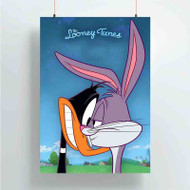 Onyourcases Bugs Bunny The Looney Tunes Custom Poster Ideas Silk Poster Wall Decor Home Decoration Wall Art Satin Silky Decorative Wallpaper Personalized Wall Hanging 20x14 Inch 24x35 Inch Poster