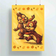 Onyourcases Chip and Dale Disney Custom Poster Ideas Silk Poster Wall Decor Home Decoration Wall Art Satin Silky Decorative Wallpaper Personalized Wall Hanging 20x14 Inch 24x35 Inch Poster