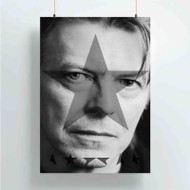 Onyourcases David Bowie Face Blackstar New Custom Poster Ideas Silk Poster Wall Decor Home Decoration Wall Art Satin Silky Decorative Wallpaper Personalized Wall Hanging 20x14 Inch 24x35 Inch Poster