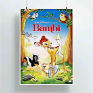 Onyourcases Disney Bambi Classic Custom Poster Ideas Silk Poster Wall Decor Home Decoration Wall Art Satin Silky Decorative Wallpaper Personalized Wall Hanging 20x14 Inch 24x35 Inch Poster