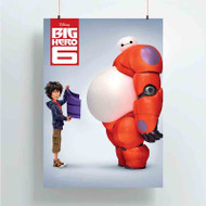 Onyourcases Disney Big Hero 6 Baymax and Hiro Custom Poster Ideas Silk Poster Wall Decor Home Decoration Wall Art Satin Silky Decorative Wallpaper Personalized Wall Hanging 20x14 Inch 24x35 Inch Poster