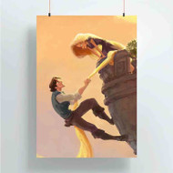 Onyourcases Disney Tangled Rapunzel and Flynn New Custom Poster Ideas Silk Poster Wall Decor Home Decoration Wall Art Satin Silky Decorative Wallpaper Personalized Wall Hanging 20x14 Inch 24x35 Inch Poster