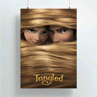 Onyourcases Disney Tangled Rapunzel and Flynn Rider Custom Poster Ideas Silk Poster Wall Decor Home Decoration Wall Art Satin Silky Decorative Wallpaper Personalized Wall Hanging 20x14 Inch 24x35 Inch Poster