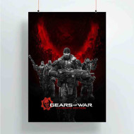 Onyourcases Gears of War Ultimate Edition Black Red New Custom Poster Ideas Silk Poster Wall Decor Home Decoration Wall Art Satin Silky Decorative Wallpaper Personalized Wall Hanging 20x14 Inch 24x35 Inch Poster