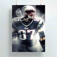 Onyourcases Gronkowski New England Patriots New Custom Poster Ideas Silk Poster Wall Decor Home Decoration Wall Art Satin Silky Decorative Wallpaper Personalized Wall Hanging 20x14 Inch 24x35 Inch Poster