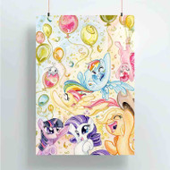 Onyourcases Happy My Little Pony With Balloons Custom Poster Ideas Silk Poster Wall Decor Home Decoration Wall Art Satin Silky Decorative Wallpaper Personalized Wall Hanging 20x14 Inch 24x35 Inch Poster