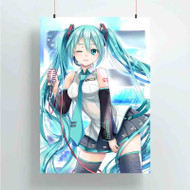 Onyourcases Hatsune Miku Custom Poster Ideas Silk Poster Wall Decor Home Decoration Wall Art Satin Silky Decorative Wallpaper Personalized Wall Hanging 20x14 Inch 24x35 Inch Poster