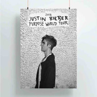 Onyourcases Justin Bieber Purpose World Tour Custom Poster Ideas Silk Poster Wall Decor Home Decoration Wall Art Satin Silky Decorative Wallpaper Personalized Wall Hanging 20x14 Inch 24x35 Inch Poster