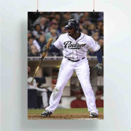 Onyourcases Justin Upton San Diego Padres Baseball Player Custom Poster Ideas Silk Poster Wall Decor Home Decoration Wall Art Satin Silky Decorative Wallpaper Personalized Wall Hanging 20x14 Inch 24x35 Inch Poster