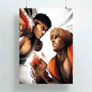 Onyourcases Ken and Ryu Street Fighter Custom Poster Ideas Silk Poster Wall Decor Home Decoration Wall Art Satin Silky Decorative Wallpaper Personalized Wall Hanging 20x14 Inch 24x35 Inch Poster