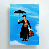 Onyourcases Mary Poppins Flying With Umbrella Custom Poster Ideas Silk Poster Wall Decor Home Decoration Wall Art Satin Silky Decorative Wallpaper Personalized Wall Hanging 20x14 Inch 24x35 Inch Poster