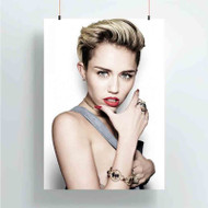 Onyourcases Miley Cyrus Photo Custom Poster Ideas Silk Poster Wall Decor Home Decoration Wall Art Satin Silky Decorative Wallpaper Personalized Wall Hanging 20x14 Inch 24x35 Inch Poster