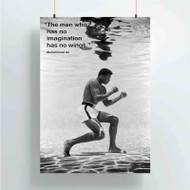 Onyourcases Muhammad Ali Underwater Quotes Custom Poster Ideas Silk Poster Wall Decor Home Decoration Wall Art Satin Silky Decorative Wallpaper Personalized Wall Hanging 20x14 Inch 24x35 Inch Poster