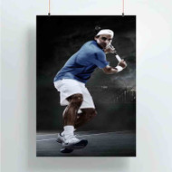 Onyourcases Roger Federer Arts Custom Poster Ideas Silk Poster Wall Decor Home Decoration Wall Art Satin Silky Decorative Wallpaper Personalized Wall Hanging 20x14 Inch 24x35 Inch Poster