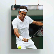 Onyourcases Roger Federer Tennis New Custom Poster Ideas Silk Poster Wall Decor Home Decoration Wall Art Satin Silky Decorative Wallpaper Personalized Wall Hanging 20x14 Inch 24x35 Inch Poster