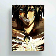 Onyourcases Shingeki no Kyojin Face New Custom Poster Ideas Silk Poster Wall Decor Home Decoration Wall Art Satin Silky Decorative Wallpaper Personalized Wall Hanging 20x14 Inch 24x35 Inch Poster