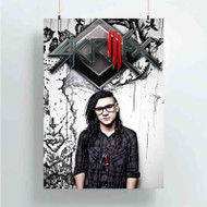 Onyourcases Skrillex Art Custom Poster Ideas Silk Poster Wall Decor Home Decoration Wall Art Satin Silky Decorative Wallpaper Personalized Wall Hanging 20x14 Inch 24x35 Inch Poster