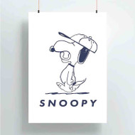 Onyourcases Snoopy Custom Poster Ideas Silk Poster Wall Decor Home Decoration Wall Art Satin Silky Decorative Wallpaper Personalized Wall Hanging 20x14 Inch 24x35 Inch Poster