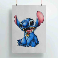 Onyourcases Stitch Disney New Custom Poster Ideas Silk Poster Wall Decor Home Decoration Wall Art Satin Silky Decorative Wallpaper Personalized Wall Hanging 20x14 Inch 24x35 Inch Poster