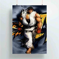Onyourcases Street Fighter Ryu Art Custom Poster Ideas Silk Poster Wall Decor Home Decoration Wall Art Satin Silky Decorative Wallpaper Personalized Wall Hanging 20x14 Inch 24x35 Inch Poster