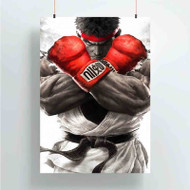Onyourcases Street Fighter Ryu Custom Poster Ideas Silk Poster Wall Decor Home Decoration Wall Art Satin Silky Decorative Wallpaper Personalized Wall Hanging 20x14 Inch 24x35 Inch Poster