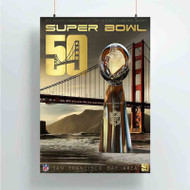 Onyourcases Super Bowl 50 San Francisco Custom Poster Ideas Silk Poster Wall Decor Home Decoration Wall Art Satin Silky Decorative Wallpaper Personalized Wall Hanging 20x14 Inch 24x35 Inch Poster