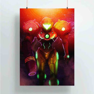 Onyourcases Super Metroid Samus Aran Custom Poster Ideas Silk Poster Wall Decor Home Decoration Wall Art Satin Silky Decorative Wallpaper Personalized Wall Hanging 20x14 Inch 24x35 Inch Poster