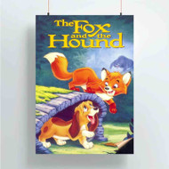 Onyourcases The Fox and the Hound Custom Poster Ideas Silk Poster Wall Decor Home Decoration Wall Art Satin Silky Decorative Wallpaper Personalized Wall Hanging 20x14 Inch 24x35 Inch Poster