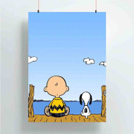 Onyourcases The Peanuts Snoopy and Charlie Brown Custom Poster Ideas Silk Poster Wall Decor Home Decoration Wall Art Satin Silky Decorative Wallpaper Personalized Wall Hanging 20x14 Inch 24x35 Inch Poster