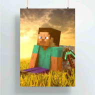 Onyourcases The Story of Minecraft Custom Poster Ideas Silk Poster Wall Decor Home Decoration Wall Art Satin Silky Decorative Wallpaper Personalized Wall Hanging 20x14 Inch 24x35 Inch Poster