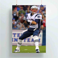 Onyourcases Tom Brady New England Patriots Art Custom Poster Ideas Silk Poster Wall Decor Home Decoration Wall Art Satin Silky Decorative Wallpaper Personalized Wall Hanging 20x14 Inch 24x35 Inch Poster