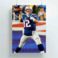 Onyourcases Tom Brady New England Patriots New Custom Poster Ideas Silk Poster Wall Decor Home Decoration Wall Art Satin Silky Decorative Wallpaper Personalized Wall Hanging 20x14 Inch 24x35 Inch Poster