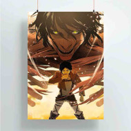 Onyourcases Attack on Titan Eren Yeager Custom Poster Silk Poster Wall Decor New Home Decoration Wall Art Satin Silky Decorative Wallpaper Personalized Wall Hanging 20x14 Inch 24x35 Inch Poster