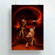 Onyourcases Avatar Zuko and Aang Custom Poster Silk Poster Wall Decor New Home Decoration Wall Art Satin Silky Decorative Wallpaper Personalized Wall Hanging 20x14 Inch 24x35 Inch Poster
