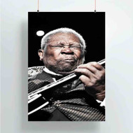 Onyourcases BB King Custom Poster Silk Poster Wall Decor New Home Decoration Wall Art Satin Silky Decorative Wallpaper Personalized Wall Hanging 20x14 Inch 24x35 Inch Poster