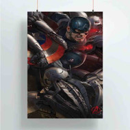 Onyourcases Captain America Avengers Age of Ultron Custom Poster Silk Poster Wall Decor New Home Decoration Wall Art Satin Silky Decorative Wallpaper Personalized Wall Hanging 20x14 Inch 24x35 Inch Poster
