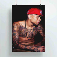 Onyourcases Chris Brown Custom Poster Silk Poster Wall Decor New Home Decoration Wall Art Satin Silky Decorative Wallpaper Personalized Wall Hanging 20x14 Inch 24x35 Inch Poster
