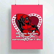 Onyourcases Deadpool Love Quotes Custom Poster Silk Poster Wall Decor New Home Decoration Wall Art Satin Silky Decorative Wallpaper Personalized Wall Hanging 20x14 Inch 24x35 Inch Poster