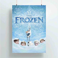 Onyourcases Frozen Disney Snow Custom Poster Silk Poster Wall Decor New Home Decoration Wall Art Satin Silky Decorative Wallpaper Personalized Wall Hanging 20x14 Inch 24x35 Inch Poster