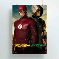 Onyourcases Green Arrow and The Flash Custom Poster Silk Poster Wall Decor New Home Decoration Wall Art Satin Silky Decorative Wallpaper Personalized Wall Hanging 20x14 Inch 24x35 Inch Poster