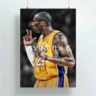 Onyourcases Invicible Kobe Bryant Custom Poster Silk Poster Wall Decor New Home Decoration Wall Art Satin Silky Decorative Wallpaper Personalized Wall Hanging 20x14 Inch 24x35 Inch Poster