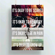 Onyourcases It s Okay Lyrics My Chemical Romance Custom Poster Silk Poster Wall Decor New Home Decoration Wall Art Satin Silky Decorative Wallpaper Personalized Wall Hanging 20x14 Inch 24x35 Inch Poster
