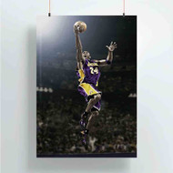 Onyourcases Kobe Bryant Flying Dunks Custom Poster Silk Poster Wall Decor New Home Decoration Wall Art Satin Silky Decorative Wallpaper Personalized Wall Hanging 20x14 Inch 24x35 Inch Poster