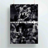 Onyourcases Lebron James Basketball Custom Poster Silk Poster Wall Decor New Home Decoration Wall Art Satin Silky Decorative Wallpaper Personalized Wall Hanging 20x14 Inch 24x35 Inch Poster