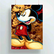 Onyourcases Mickey Mouse Custom Poster Silk Poster Wall Decor New Home Decoration Wall Art Satin Silky Decorative Wallpaper Personalized Wall Hanging 20x14 Inch 24x35 Inch Poster