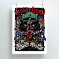 Onyourcases Motorhead Rose Tattoo Airboune Custom Poster Silk Poster Wall Decor New Home Decoration Wall Art Satin Silky Decorative Wallpaper Personalized Wall Hanging 20x14 Inch 24x35 Inch Poster