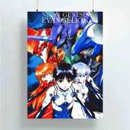 Onyourcases Neon Genesis Evangelion New Custom Poster Silk Poster Wall Decor New Home Decoration Wall Art Satin Silky Decorative Wallpaper Personalized Wall Hanging 20x14 Inch 24x35 Inch Poster