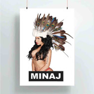 Onyourcases Nicki Minaj Pink Print Custom Poster Silk Poster Wall Decor New Home Decoration Wall Art Satin Silky Decorative Wallpaper Personalized Wall Hanging 20x14 Inch 24x35 Inch Poster
