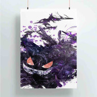 Onyourcases POkemon gengar Custom Poster Silk Poster Wall Decor New Home Decoration Wall Art Satin Silky Decorative Wallpaper Personalized Wall Hanging 20x14 Inch 24x35 Inch Poster